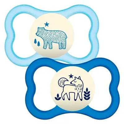 Produktbild von Mam Baby Schnuller Nighttime 6+ Blau Silikon 2u