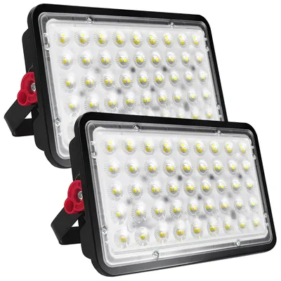LED-Flutlicht 100W 2er-Set, 10.000 Lumen, IP66, kaltweiß