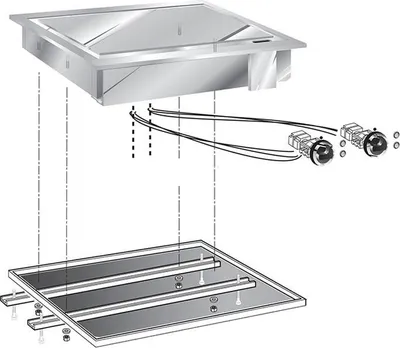 Zdjęcie produktu dla Płyta grillowa Mareno z powierzchnią do pieczenia ze stali nierdzewnej, 60 cm