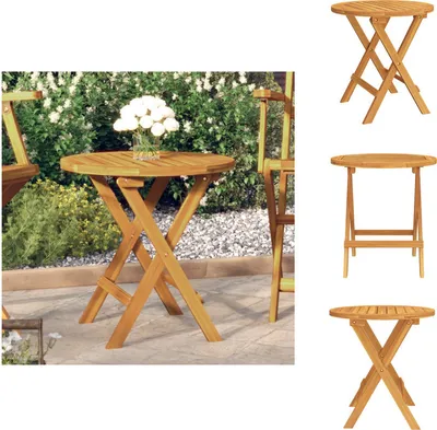 Image de vidaXL Table de bistrot Ø46x47 cm Bois massif Acacia - Tables de jardin