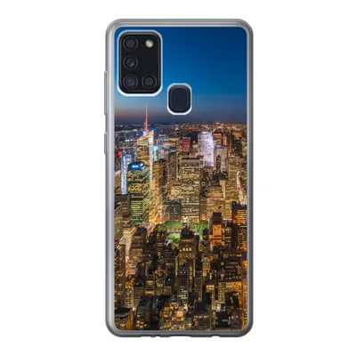 Produktbild von MuchoWow® Handyhülle Schutzhülle Hülle für Samsung Galaxy A21s New York - Farben - Nacht Silikon Softcase Handy Hülle - Hartschale