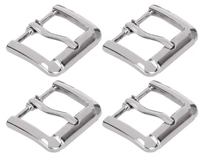 Gürtelschnalle 20 mm, Pin Buckle, Silber, 4 Stück, DIY Zubehör