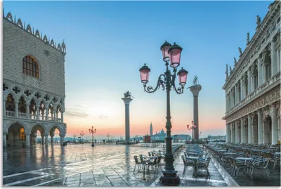 Produktbild von ARTland Wandbild Alu für Innen & Outdoor Markusplatz in Venedig Größe: 120x80 cm