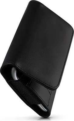 Produktbild von moex® Handy Quertasche kompatibel mit iPhone XS Max - Hülle mit Gürtelclip, Schwarz