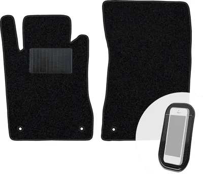 Produktbild von moto-MOLTICO Vorne Fußmatten Auto Velours Autoteppiche Schwarz Automatten Set 2-teilig passend für Mercedes-Benz E-Klasse W211 4-matic 2002-2009