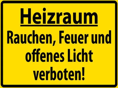 Zdjęcie produktu dla vianmo Drewniany znak 30x40 cm Heizraum Rauchen verboten