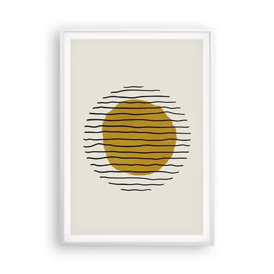 Produktbild von Gerahmtes Poster - Weißer Rahmen - Modern Piece Linear - 70x100 cm - Wand Bild - Wanddeko - Wandbilder - Kunstposter - Wandposter - Bilderrahmen - Bilder - Kunstdruck - P2WPA70x100-4793