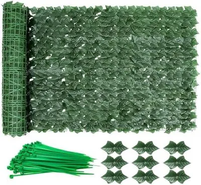 Produktbild von Balkon Sichtschutz,300x100cm Sichtschutz Zaun,Sichtschutz Balkon Mit Kabelbindern, Sichtschutz Efeu, Zaun Sichtschutz, Sichtschutz Garten,Efeu Sichtschutz,Garten Sichtschutz Uv-Beständig(1 Stück)