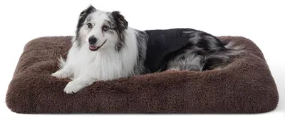 Productafbeelding van Hondenbed XL, wasbaar, zacht, 104x69 cm, bruin