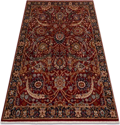 Produktbild von Teppich Wolle KESHAN Franse, Ornament orientalisch 6650/53578 terrakotta / Beige rot 80x145 cm