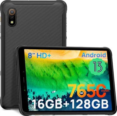 Ulefone Armor Pad Pro Outdoor Tablet 16GB RAM + 128GB ROM/SD-2048GB Android 13, robuster PC 8.0 Zoll, 7650mAh Akku 48MP Kamera, Dual SIM 4G
