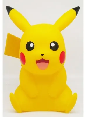 Productafbeelding van LED-decoratielamp Pikachu Pokémon Teknofun, 40 cm, draadloos en USB-C, 2 lichtstanden, gele lichtgevende figuur voor kinderkamer