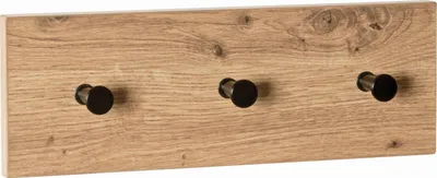 Produktbild von Garderobenleiste 6 Stück eiche schwarz aus MDF Metall, 37440