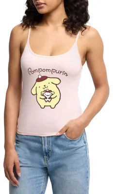 Produktbild von Spreadshirt Pompompurin & Muffin Verkleidet Frauen Premium Organic Top mit Spaghettiträgern, XXL, Puderrosa