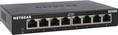 Produktbild von Netgear GS308-300PES - Unmanaged - L2 - Gigabit Ethernet (10/100/1000) - Wandmontage
