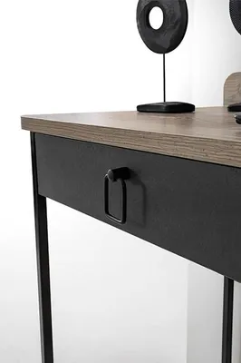 Immagine prodotto di Scrivania Cassetti in legno Accenti in metallo Nero Mobili da ufficio moderni
