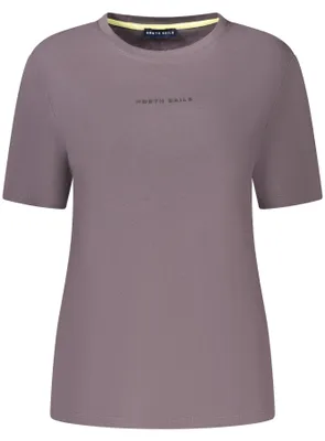 Immagine prodotto di Maglietta da donna a maniche corte grigia con logo stampato - Sostenibile ed elegante