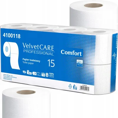 Obrázok produktu pre Toaletový papier VELVET CARE Professional Comfort, 2 vrstvy, 15 metrov – 8 roliek