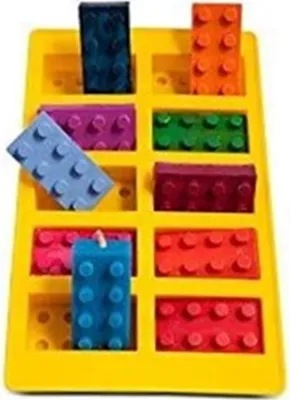 Produktbild von GKA 2 Stück Silikonformen Kinder Silikon Bausteine verschiedene Formen Silikon Backform Fondantform Eiswürfelbereiter Pralinenform Silikonform Eiswürfel Fondantform Fondant Kinder Geburtstag Backformen