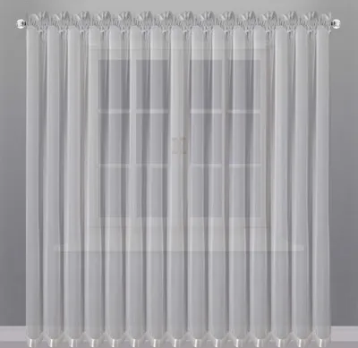 Immagine prodotto di Tenda da balcone Tenda lunga in voile con nastro a balze in gesso LB-80, 250x400 cm