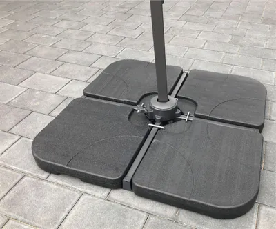 Produktbild von Schirmständerplatten zum Befüllen Ampelschirmplatten Sonnenschirmplatten Sonnenschirmständer schwarz