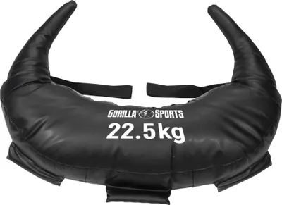 A black Gorilla Sports Bulgarian Bag with "22.5kg" printed on it, shown against a white background.