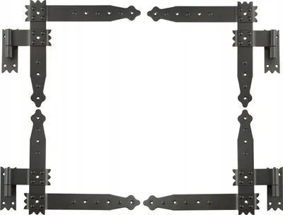 Produktbild von Scharnier Winkelscharnier FEINZ - 25x23 cm - Retro - Robuste Qualität - Vintage Stil - 4 Stück