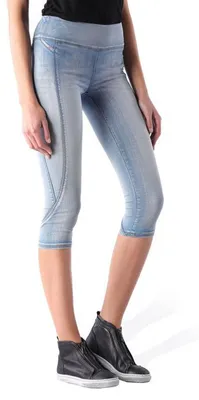 Produktbild von Diesel Actyvista-Crop 0673X Damen Jeans Hose Capri Sweat Jeans