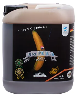 Produktbild von BioTabs PK 5-8 organischer Flüssigdünger NPK 2-5-8 für blühende & fruchtbildende Pflanzen 5 Liter