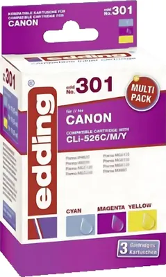 Immagine prodotto di Edding EDD-301 Multipack 3 Canon CLI-526 colour