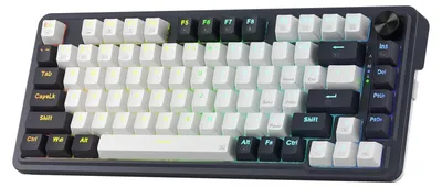 Zdjęcie produktu dla Klawiatura gamingowa RGB, bezprzewodowa, 75%, 3 tryby, 81 klawiszy, kompaktowa, mechaniczna