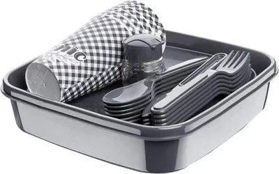 Produktbild von Famanu Picknickset für 6 Personen, BPA-frei, 31-teilig - Campingservices