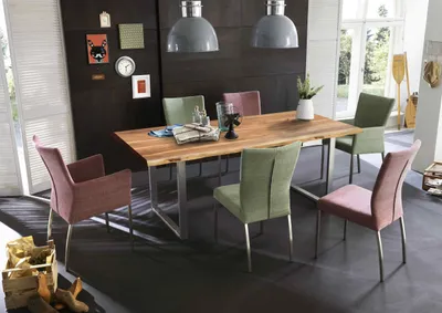 Produktbild von Sit-Möbel Tisch 200 x 100 cm TOPS & TABLES, Platte antikfinish, Gestell silber lackiert, 7100-85