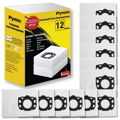 12er-Pack Staubsaugerbeutel KFI 357 für Kärcher WD2/WD3