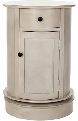 Obrázek produktu pro Moderní dřevěný konferenční stolek SAFAVIEH s úložným prostorem, barva vintage šedá, rozměry 45 x 45 x 66 cm