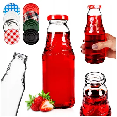 Produktbild von Glasflasche 330 ml transparent 100 Stück mit Deckel 38 mm