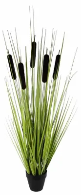 Obrázek produktu pro Umělá tráva v květináči s trávou, umělá tráva, břehová tráva, umělé rostliny, okrasná tráva, pohled na dekorativní umělou trávu, aranžmá z trávy