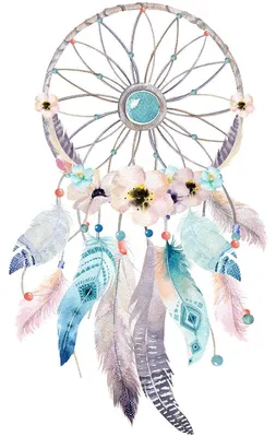 Produktbild von Wandtattoos – Boho-Traumfänger-Federn-Fantasie – Transparente Hintergrundaufkleber – 80 x 50 cm