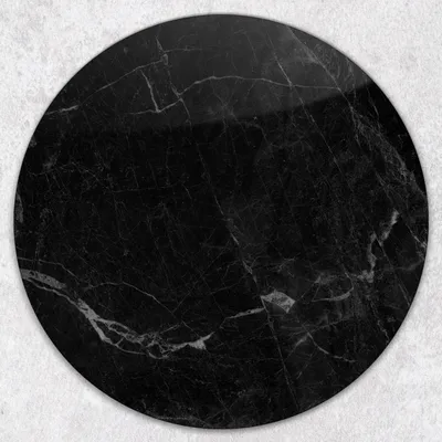Produktbild von Glas-Herdabdeckplatten Glaskeramikkochfeld-Abdeckung Spritzschutz Glas Runden Schneidebrett fi40 cm - Schwarz Marmor