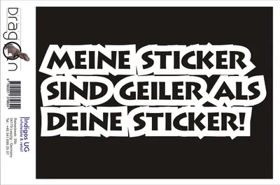 Produktbild von Aufkleber / Autoaufkleber - JDM / Die cut / Auto / OEM - Meine Sticker sind geiler 210x90mm gelb - Heckscheibe / Heckscheibenaufkleber