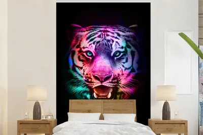 Obrázok produktu pre MuchoWow® Fototapety pre obývaciu izbu alebo spálňu tapety vinylové motív tapety Farby - Tiger - Wild 160x240cm