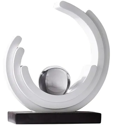 Immagine prodotto di Omgoods - Scultura astratta in resina bianca