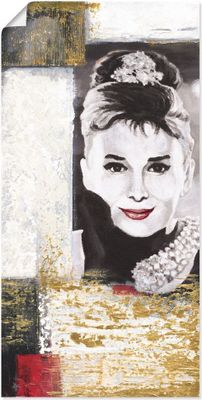 ARTland Poster Hollywood Legenden VI - Audrey Hepburn Größe: 30x60 cm
