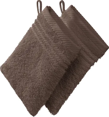 Produktbild von REDBEST Waschhandschuh 2er-Pack taupe 15x21 cm