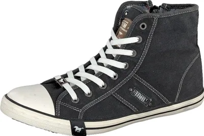 Produktbild von Mustang Herren High Top Sneaker Schnürung Booty 4058-505, Größe:44 EU, Farbe:Schwarz