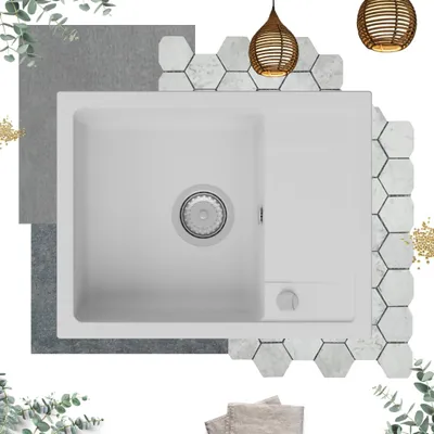 Produktbild von GRANMASTER Smart Spülbecken Küche - mit 1 Becken - Granitspüle mit Siphon Waschbecken Küche - Einbauspüle Arbeitsplatte Küchenspüle