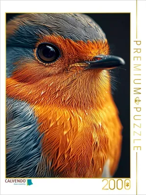 Produktbild von CALVENDO Puzzle Rotkehlchen | 2000 Teile Lege-Größe 90x67cm Foto-Puzzle für glückliche Stunden