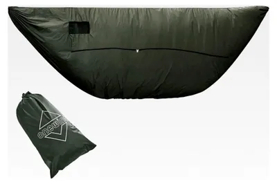 Produktbild von Windsack mit Reißverschluss für Hängematten, Olivgrün, 320 cm x 130 cm