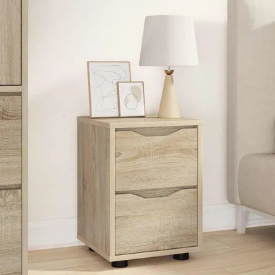 Obrázok produktu pre vidaXL Nočný stolík Sonoma dub 30,5 x 30 x 43 cm Materiál na báze dreva