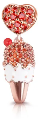Produktbild von Gnoce Charm Anhänger Eiswaffel DMC011 Silber rosévergoldet